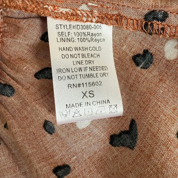 All in Favor Burnt Orange Flutter SleeveFaux Wrap Sundress - Picture 9 of 9